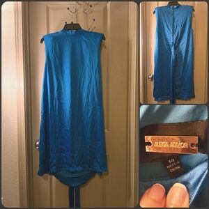 Satin Blue Dress